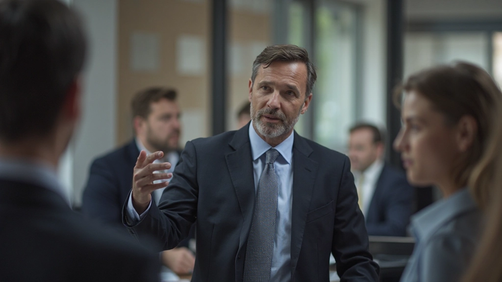 Professional reviewing Dutch business documents and correspondence at organized desk